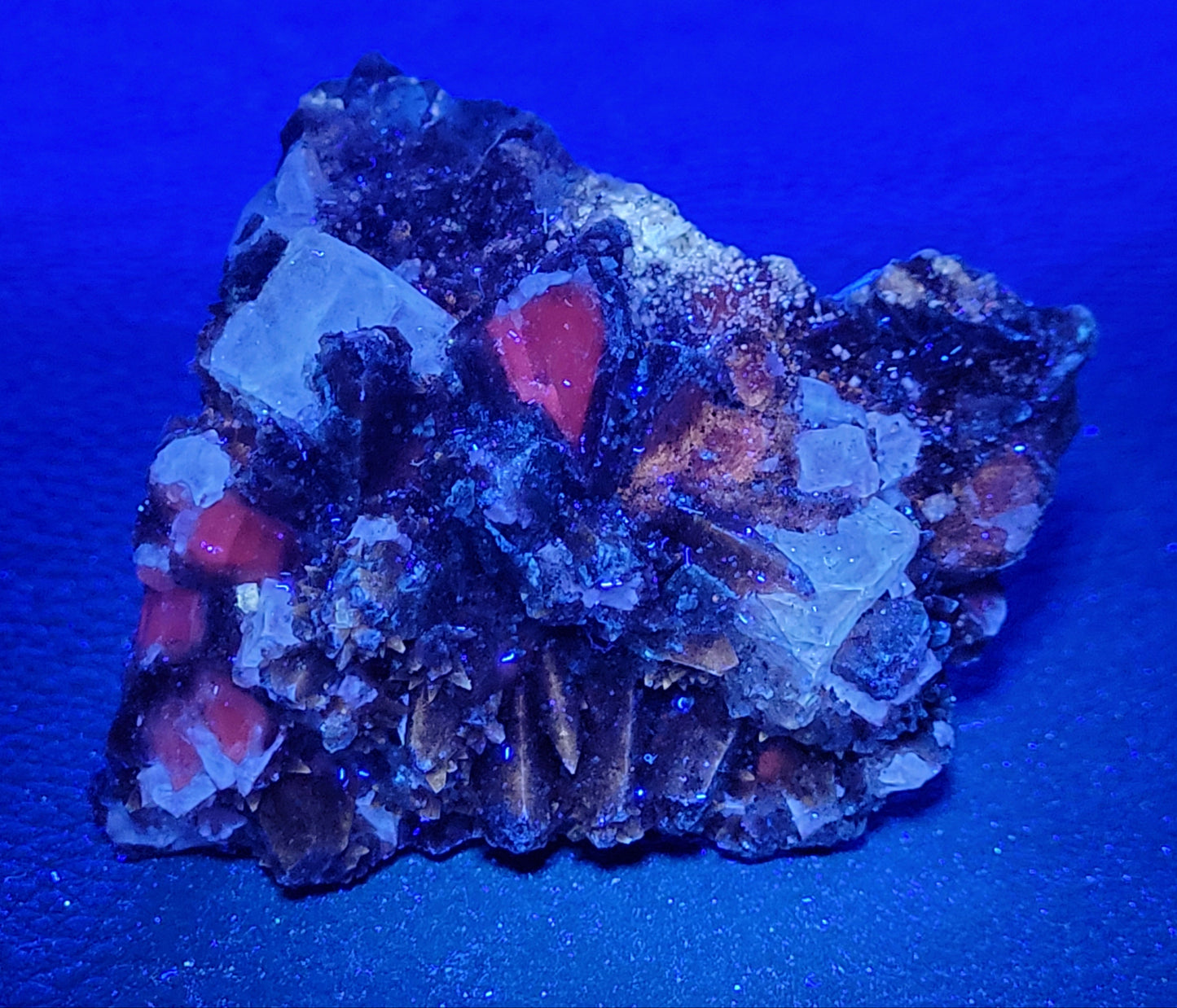 Dogtooth Calcite w/ Fluorite