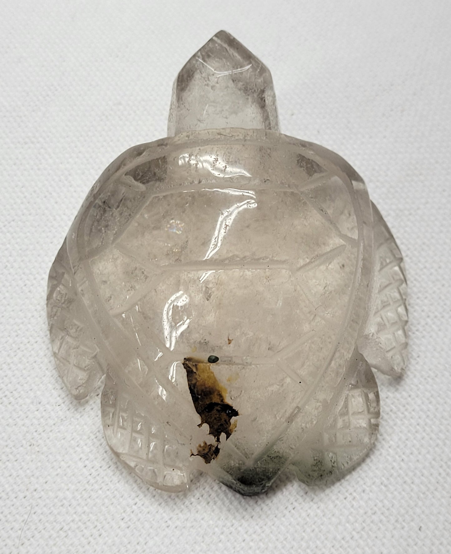 Smoky Quartz w/ Inclusions turtle (large)