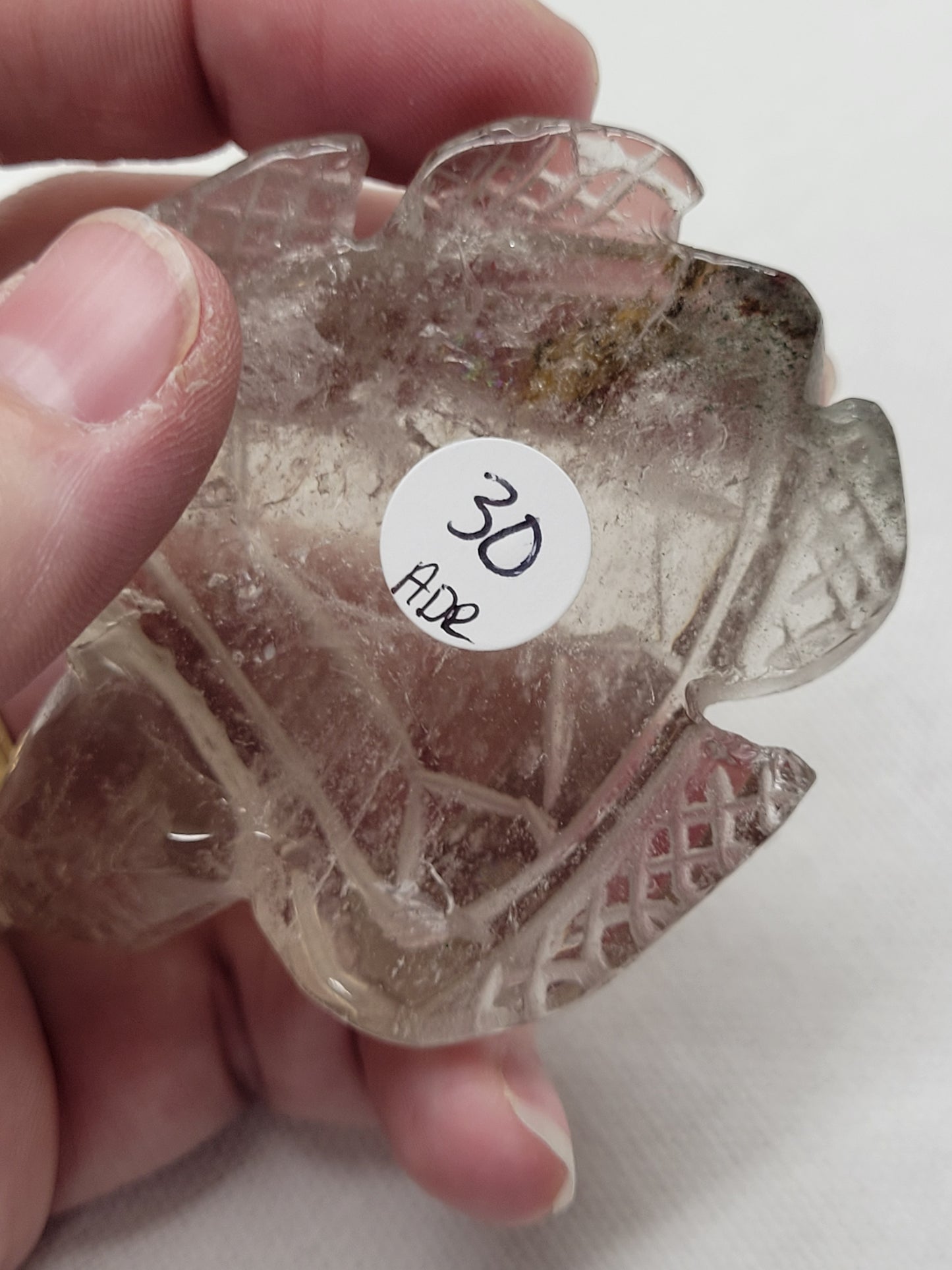 Smoky Quartz w/ Inclusions turtle (large)