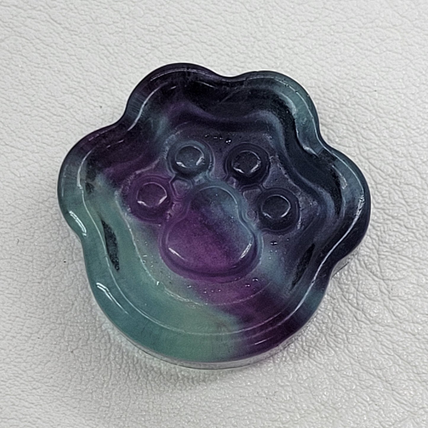 Fluorite mini paw print tray
