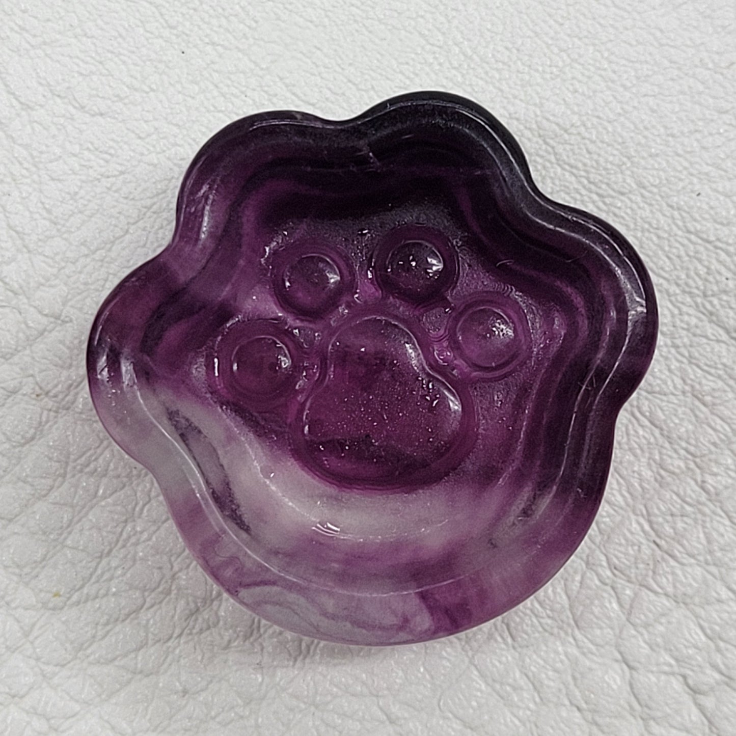 Fluorite mini paw print tray