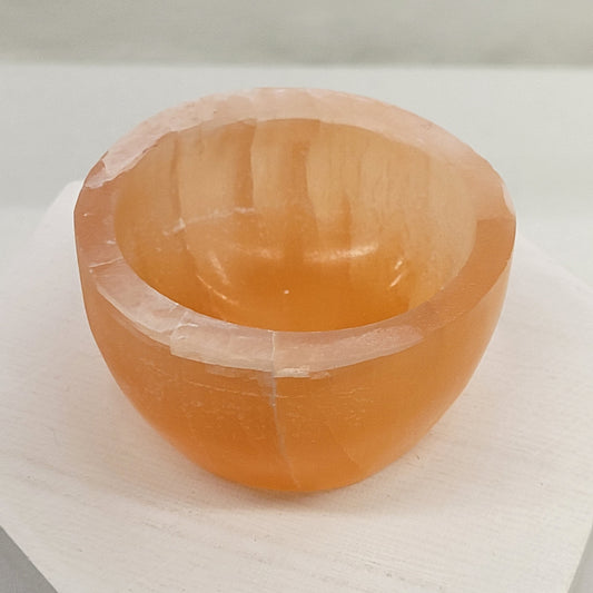 Peach Selenite bowl
