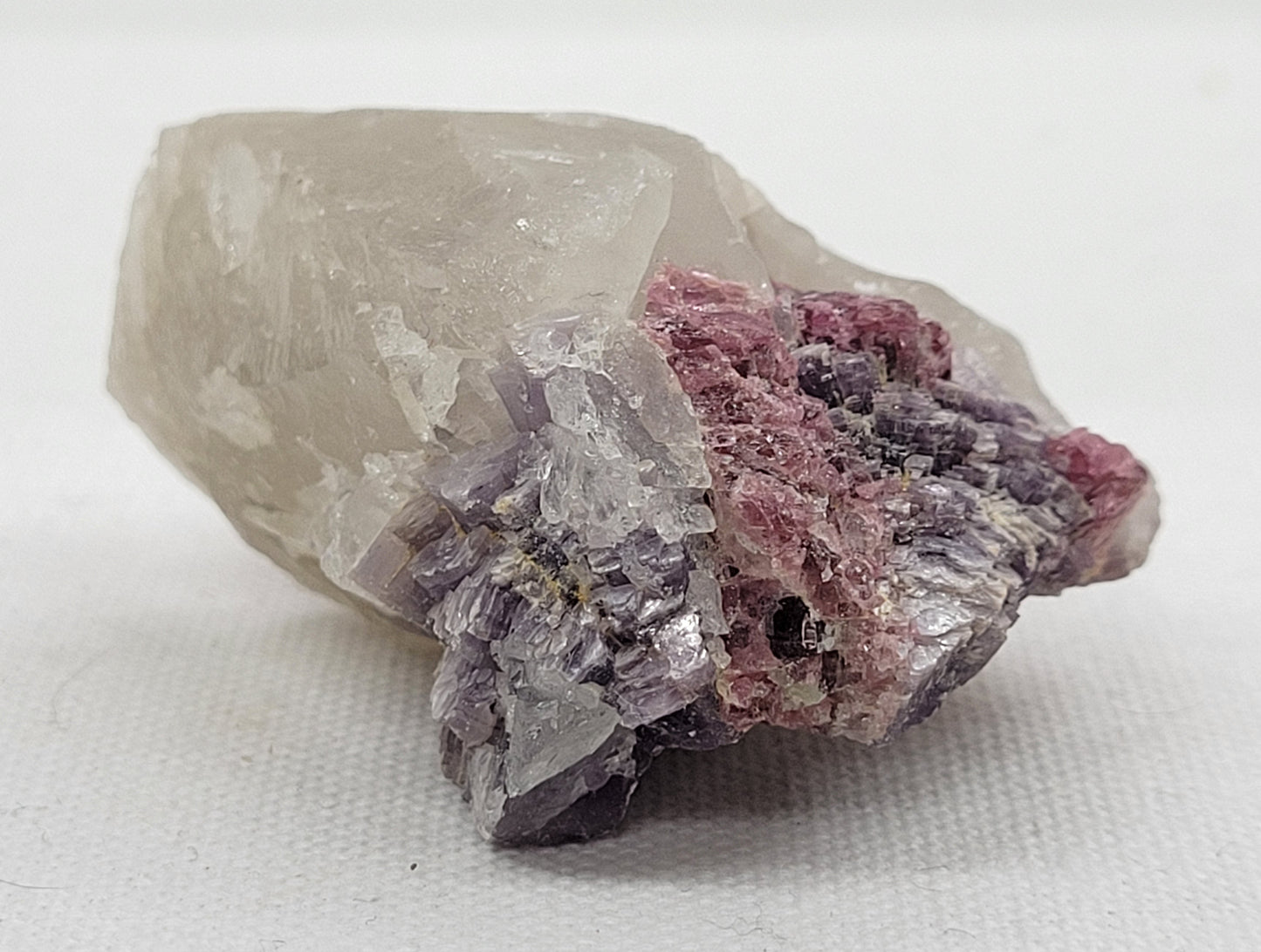 Purple Mica w/ Pink Tourmaline on Quartz