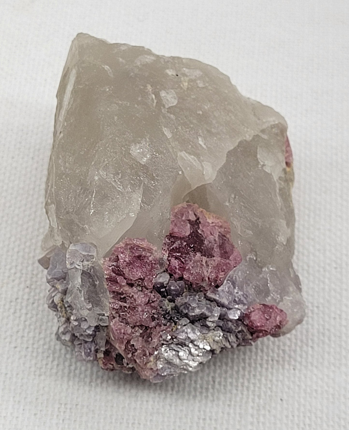 Purple Mica w/ Pink Tourmaline on Quartz