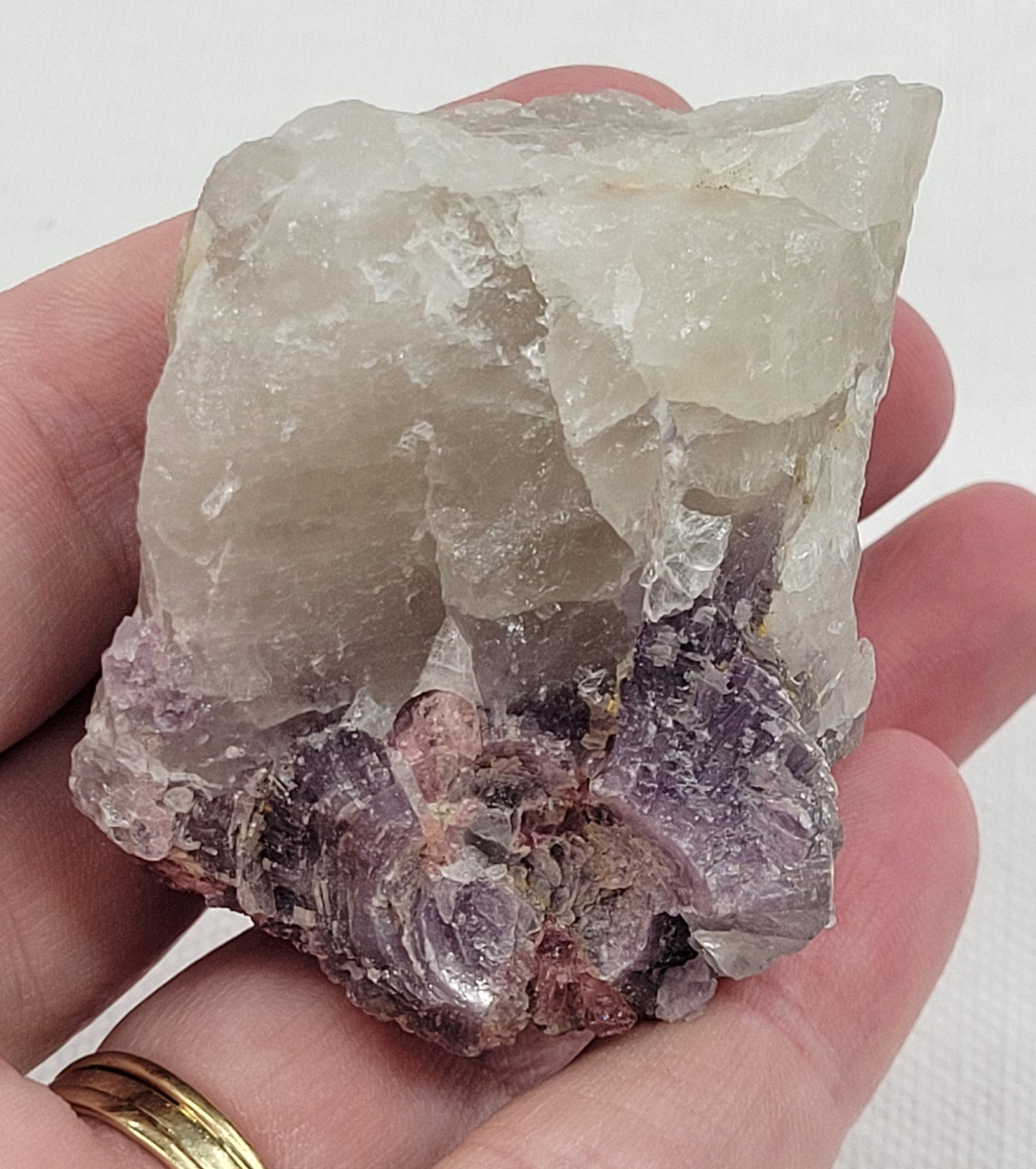 Purple Mica w/ Pink Tourmaline on Quartz