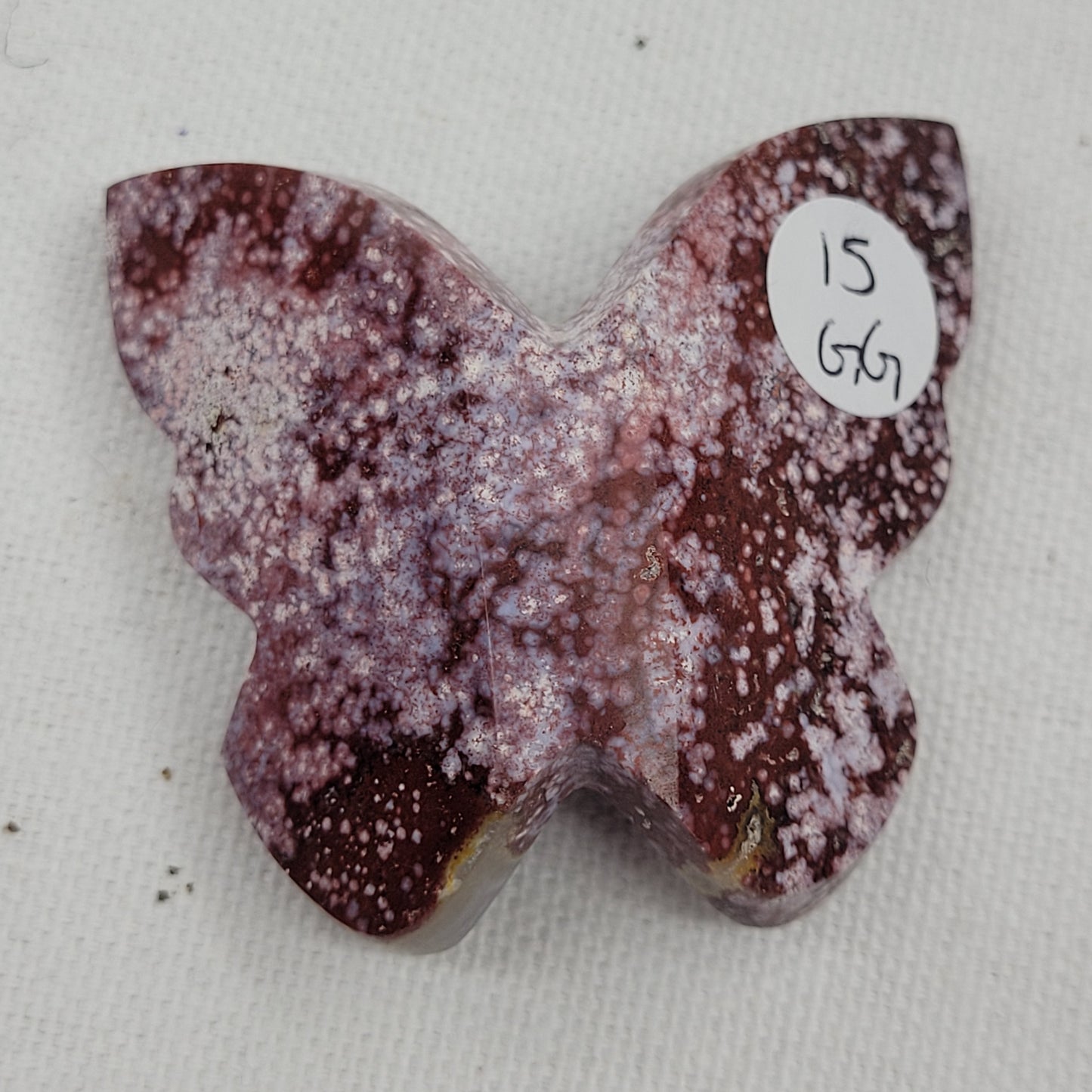3D butterfly - Dark Pink Ocean Jasper