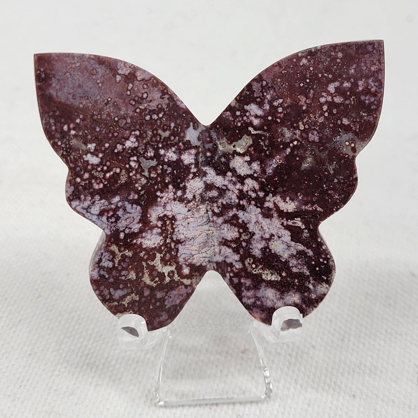 3D butterfly - Dark Pink Ocean Jasper