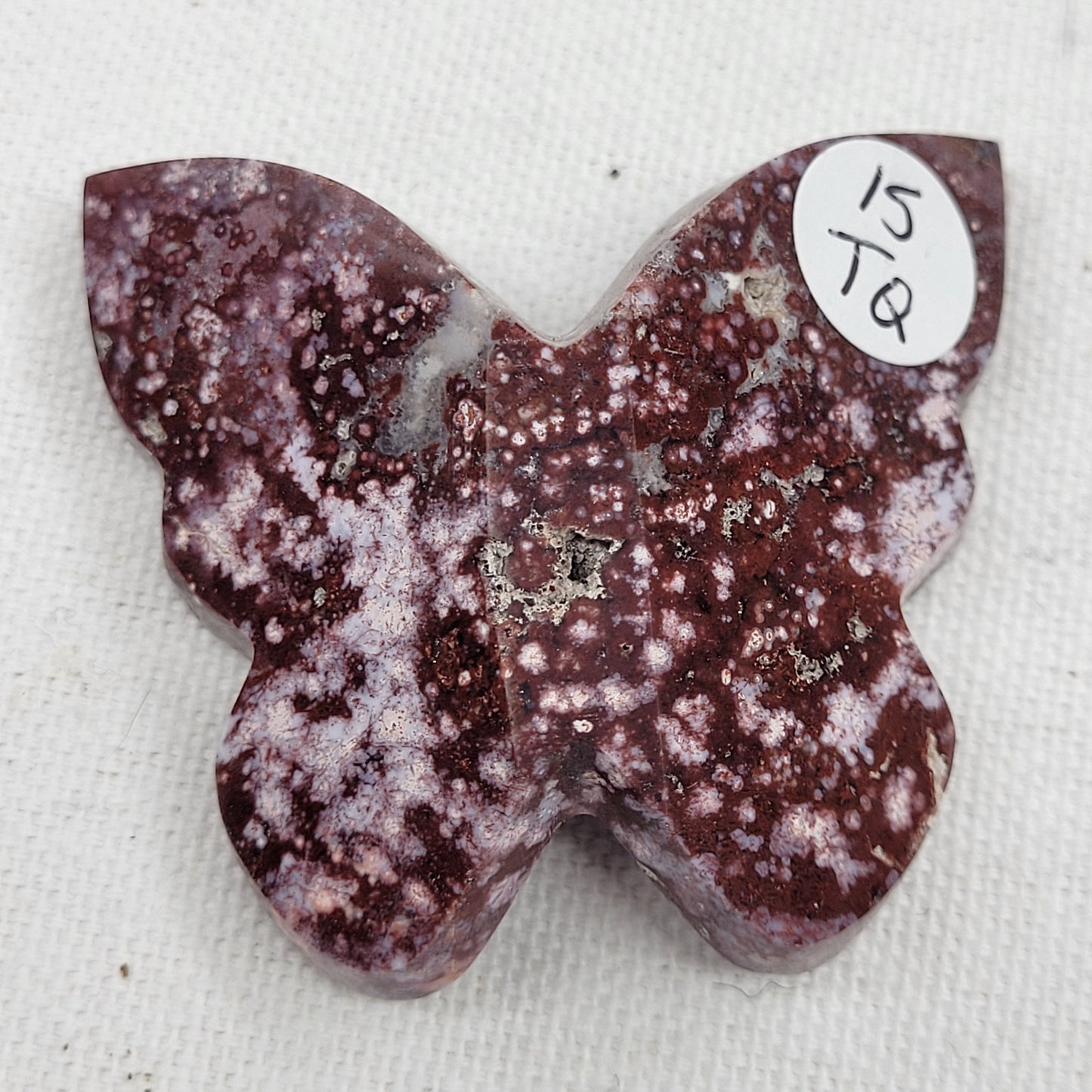 3D butterfly - Dark Pink Ocean Jasper