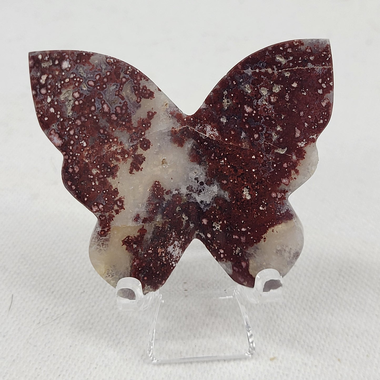 3D butterfly - Dark Pink Ocean Jasper
