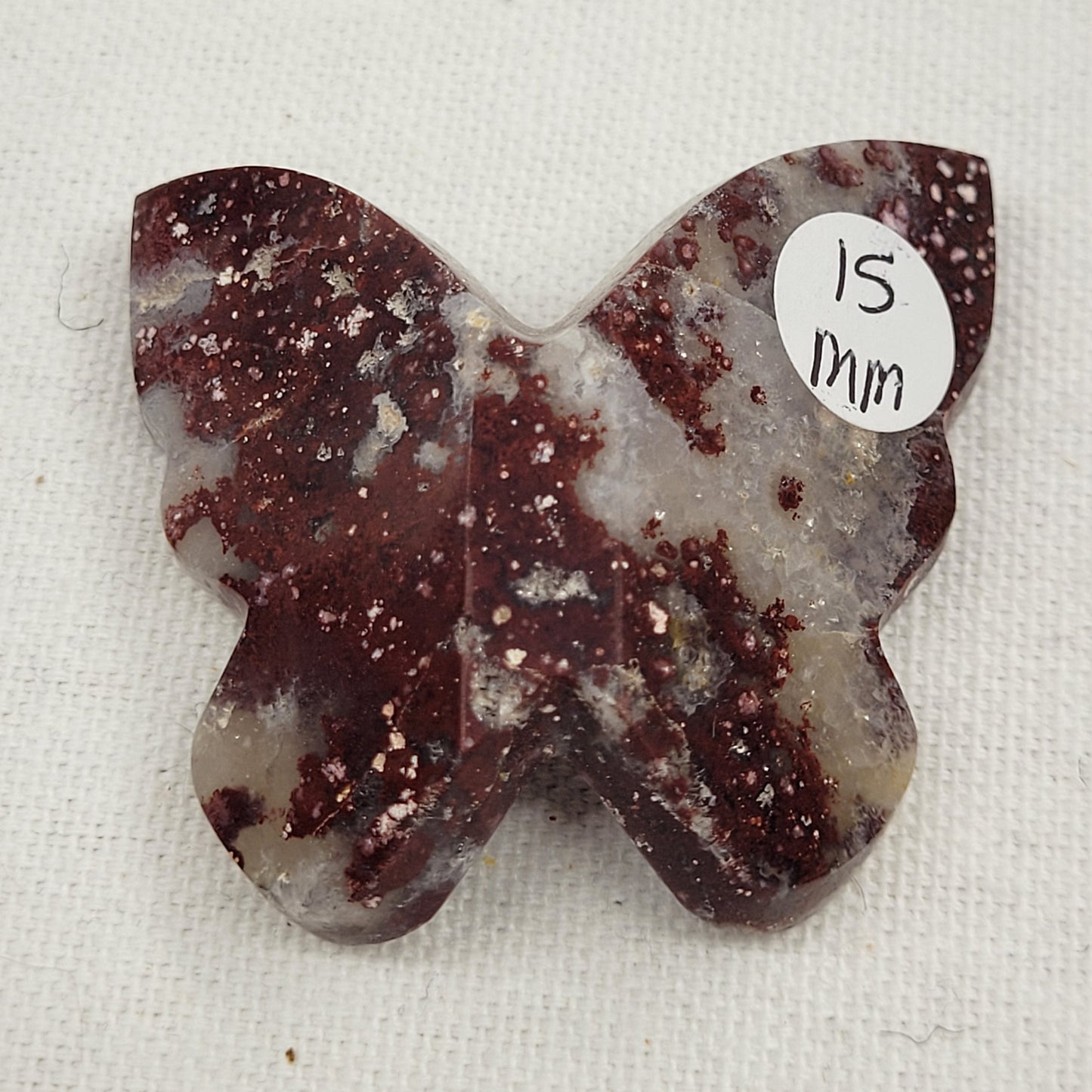 3D butterfly - Dark Pink Ocean Jasper