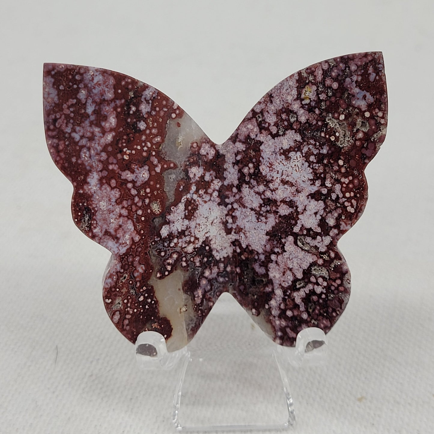 3D butterfly - Dark Pink Ocean Jasper
