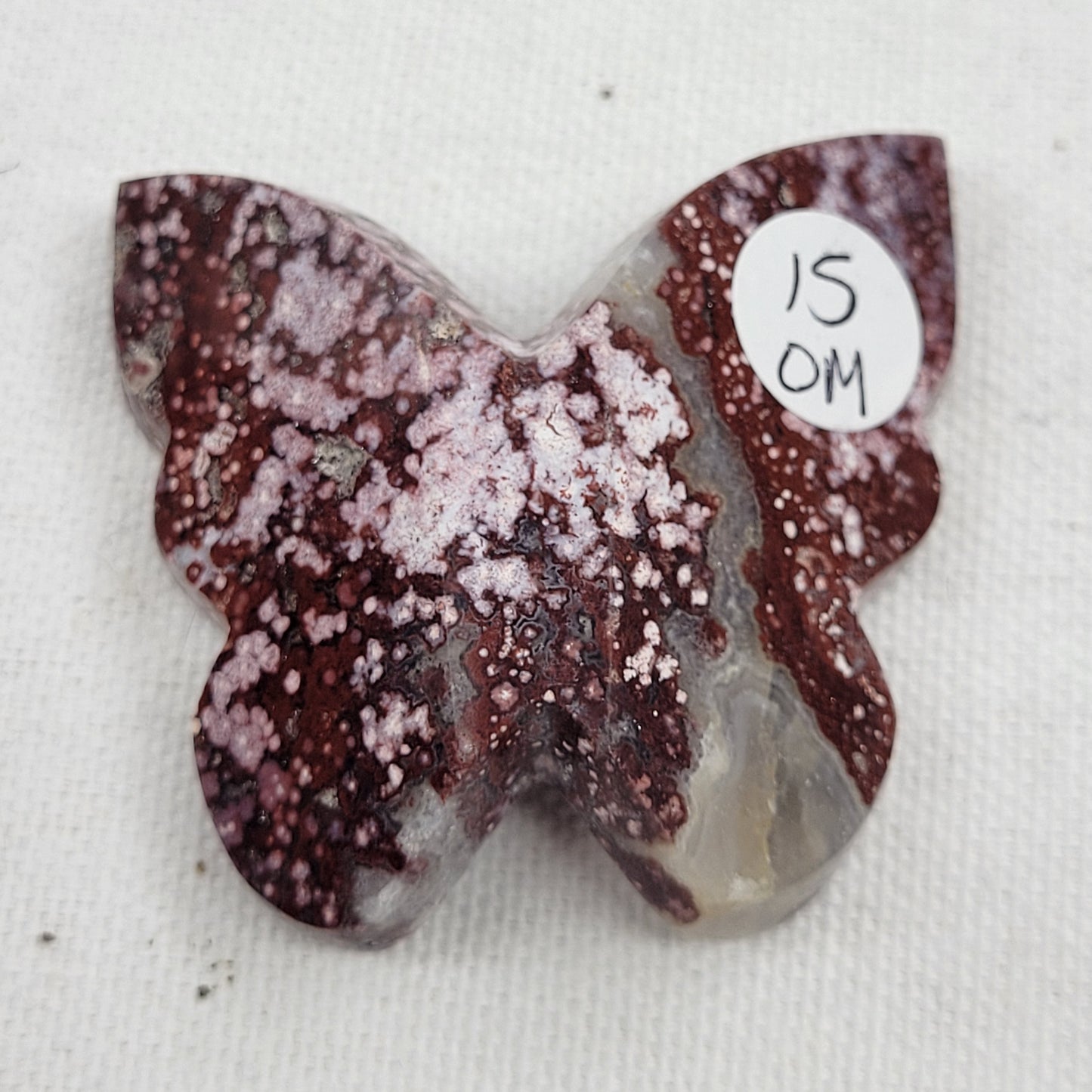 3D butterfly - Dark Pink Ocean Jasper