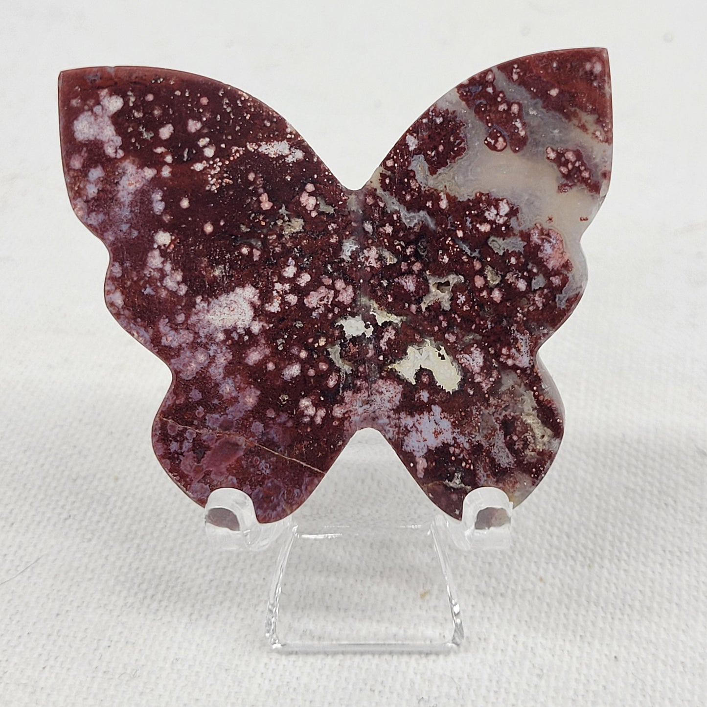 3D butterfly - Dark Pink Ocean Jasper