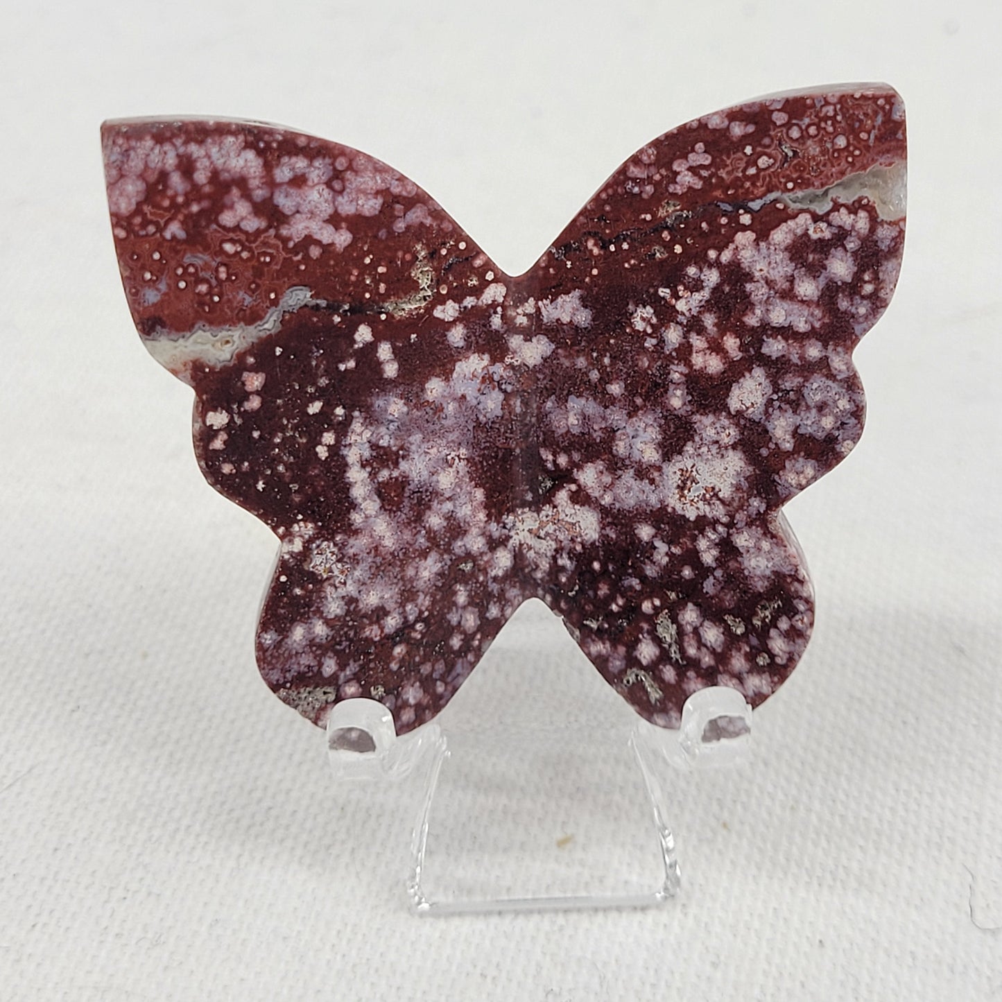 3D butterfly - Dark Pink Ocean Jasper