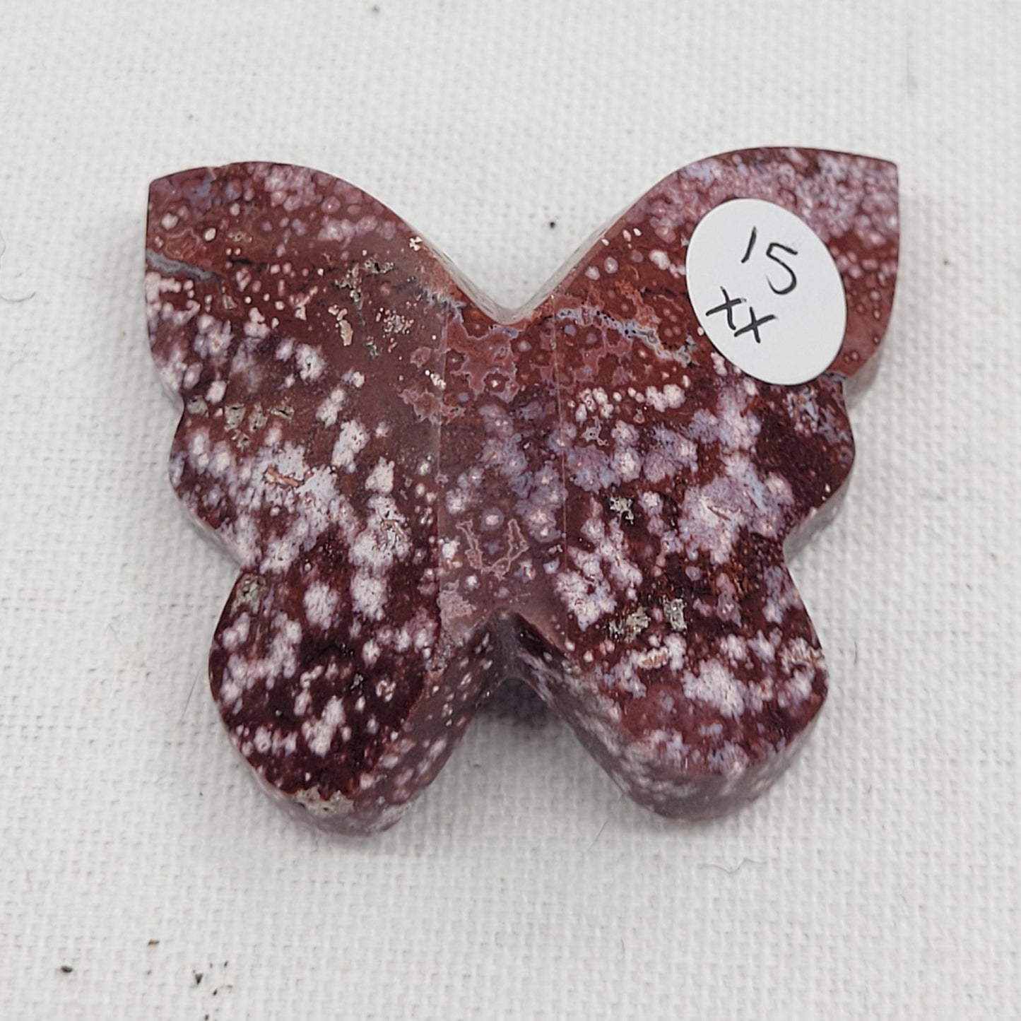 3D butterfly - Dark Pink Ocean Jasper