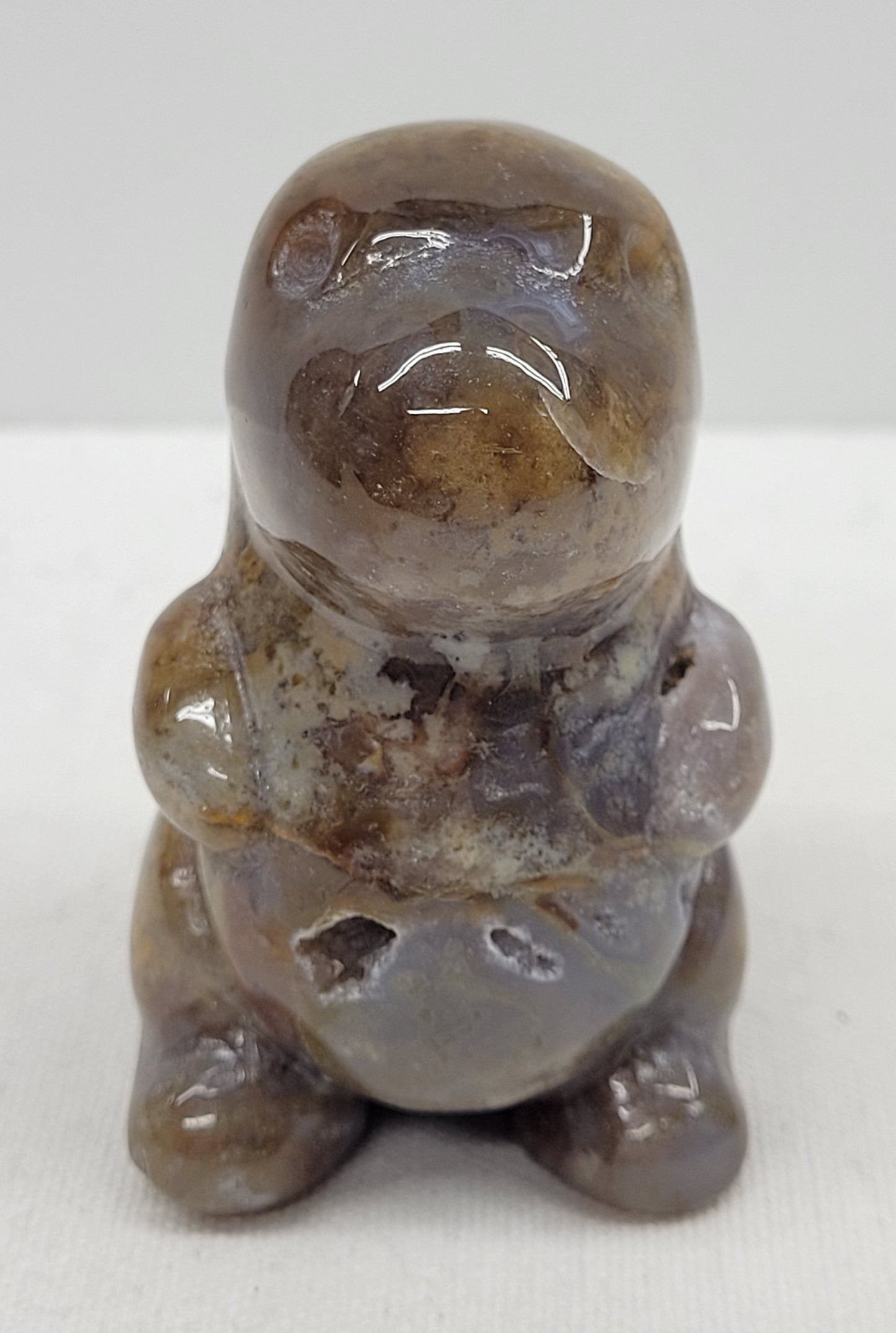 Chubby belly dino - Moss Agate (medium)