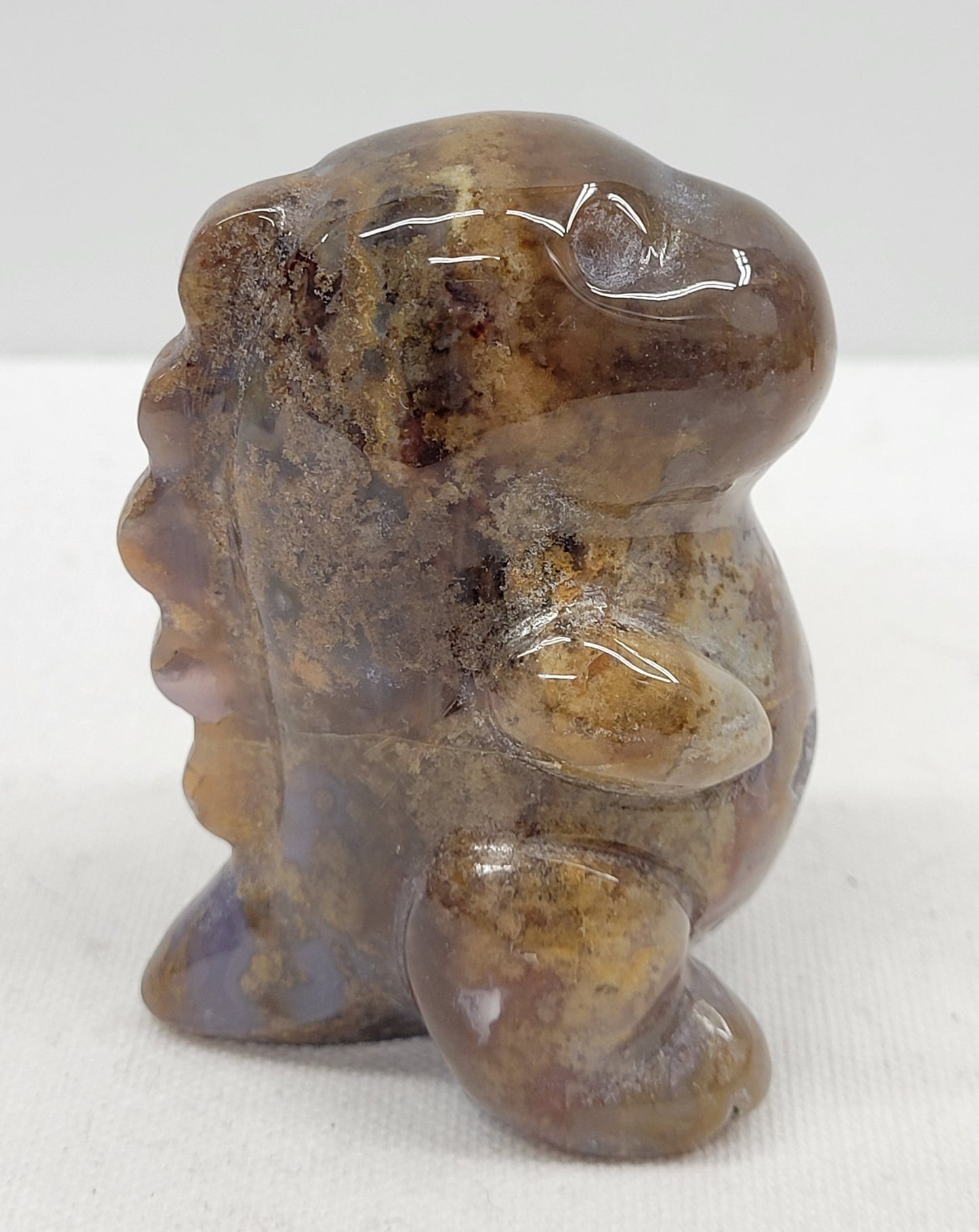 Chubby belly dino - Moss Agate (medium)