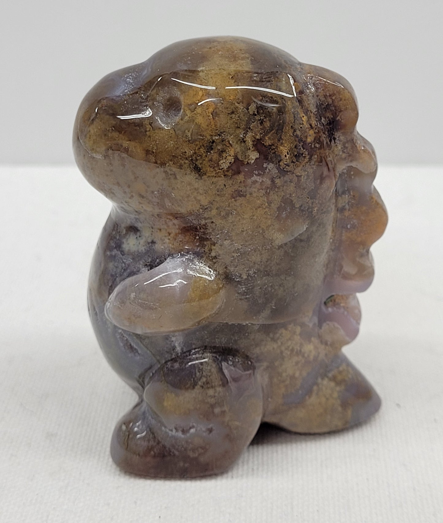 Chubby belly dino - Moss Agate (medium)