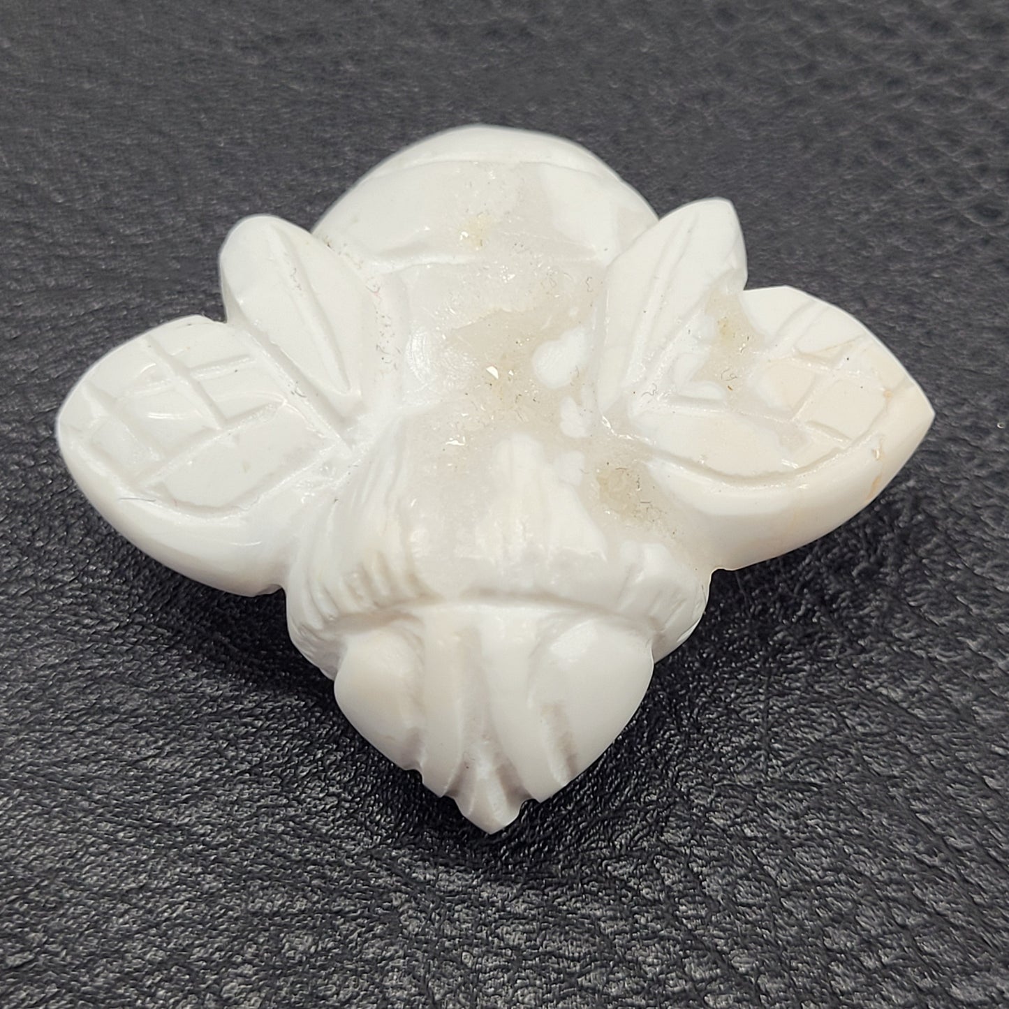 White Plumb Agate bee