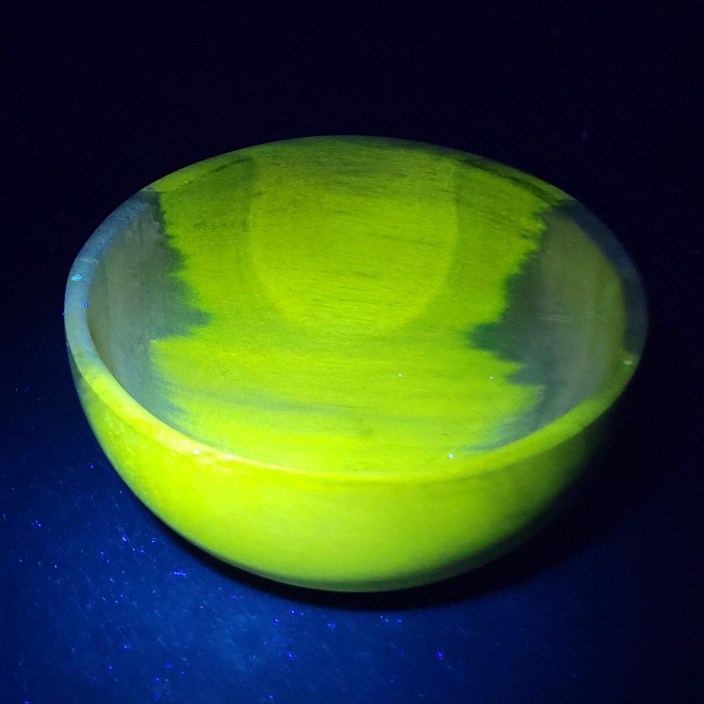 "Radioactive" wood bowl