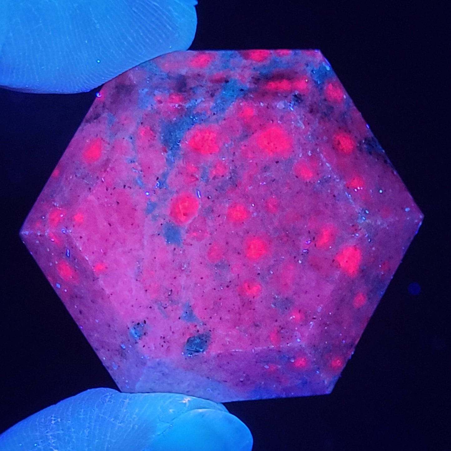 Ruby Kyanite hexagon