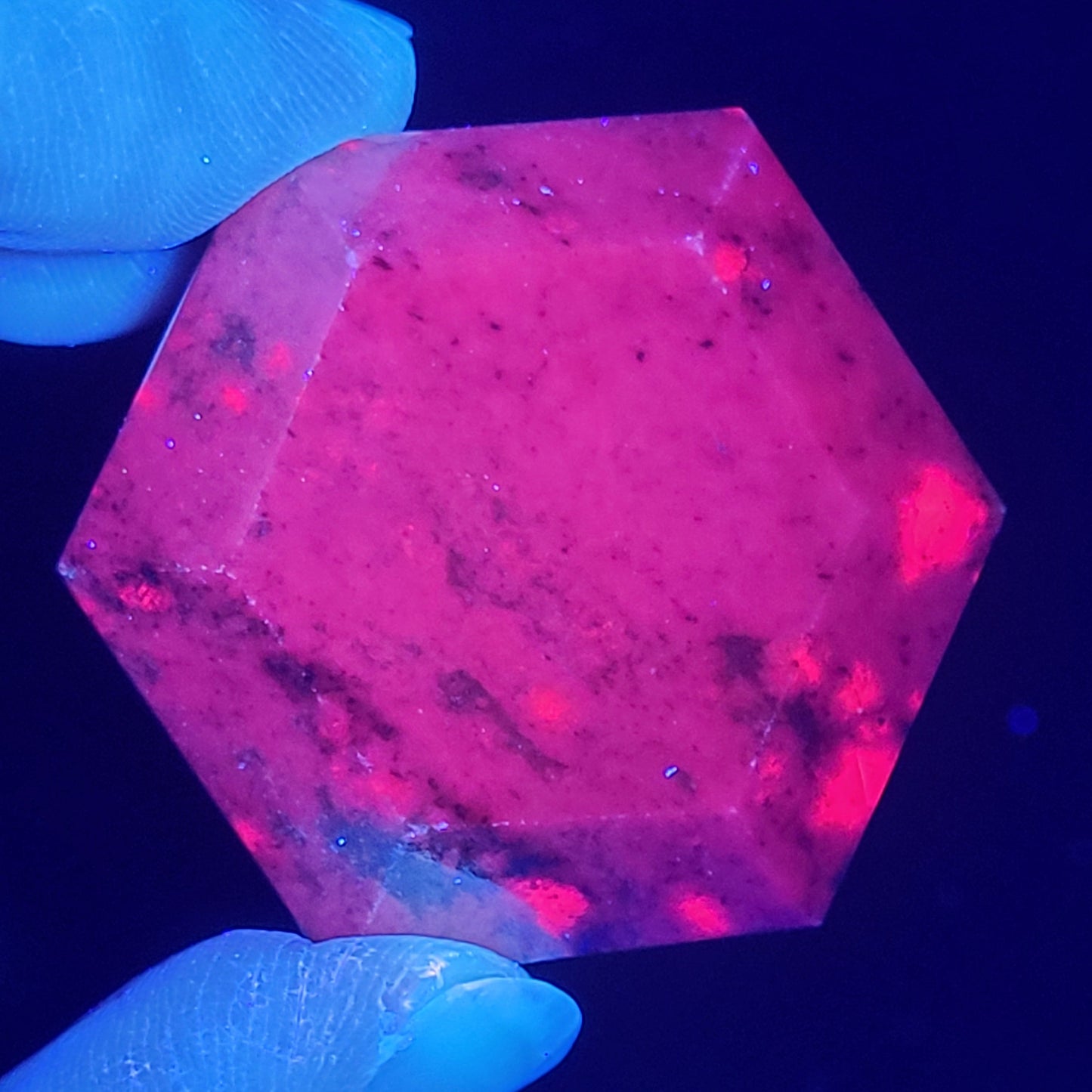 Ruby Kyanite hexagon