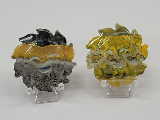 Bumblebee Jasper sun carving