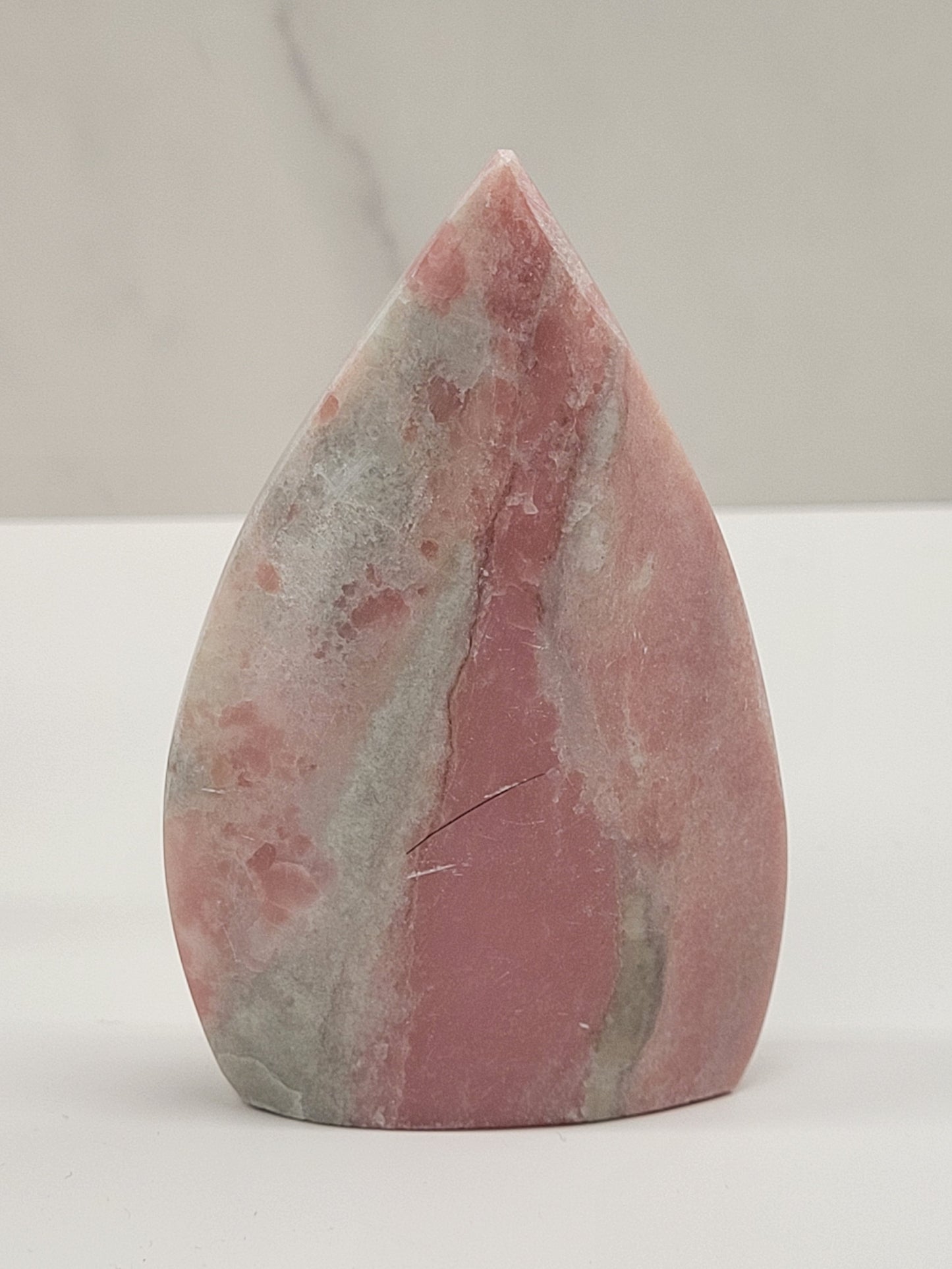 Pink Opal teardrop/flame