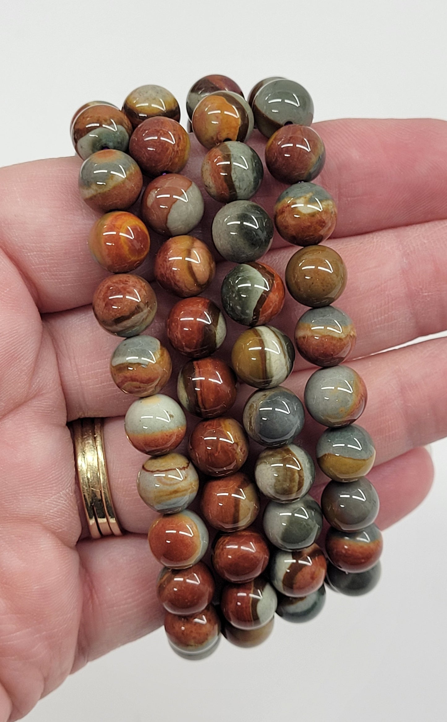 Alashan Agate (browns/grey) bracelet