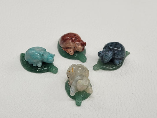 Ladybug on leaf carvings