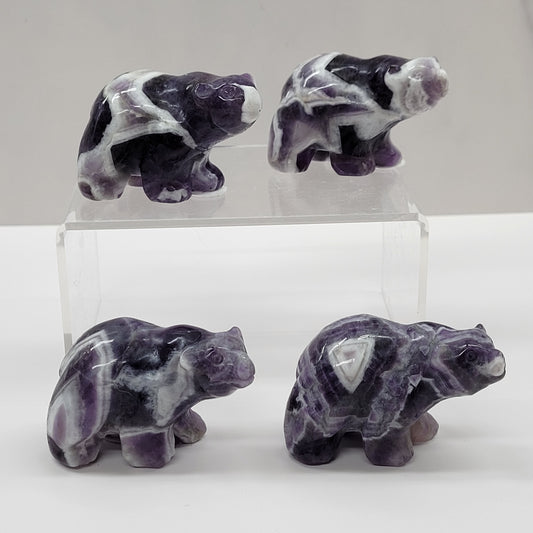 Bear carving - Dream Amethyst (small)