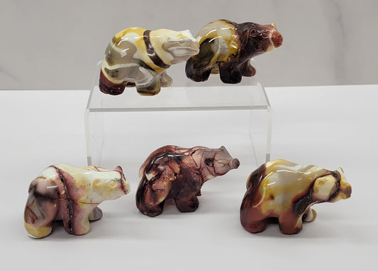Bear carving - Mookaite (small)