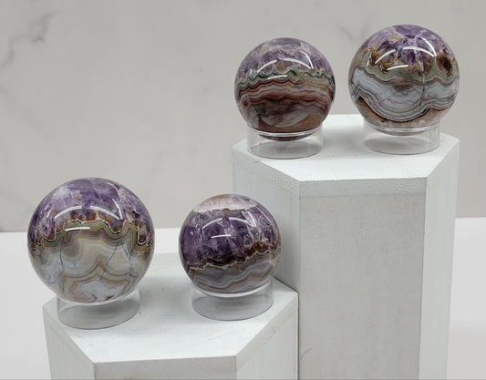 Amethyst w/ Agate sphere