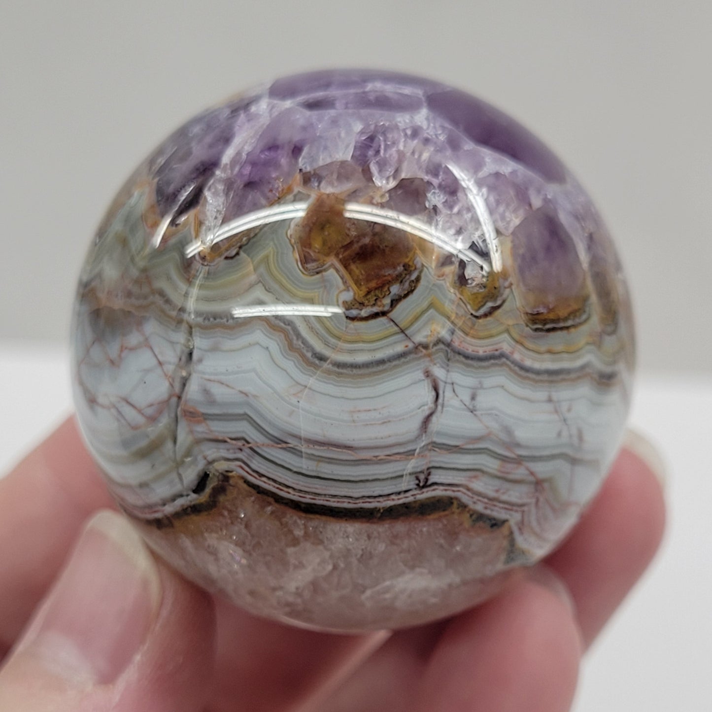 Amethyst w/ Agate sphere