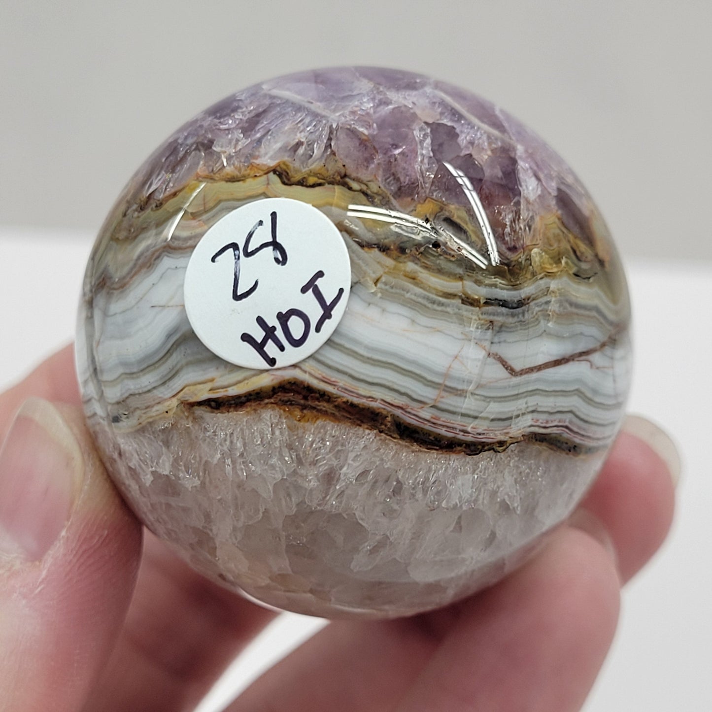 Amethyst w/ Agate sphere