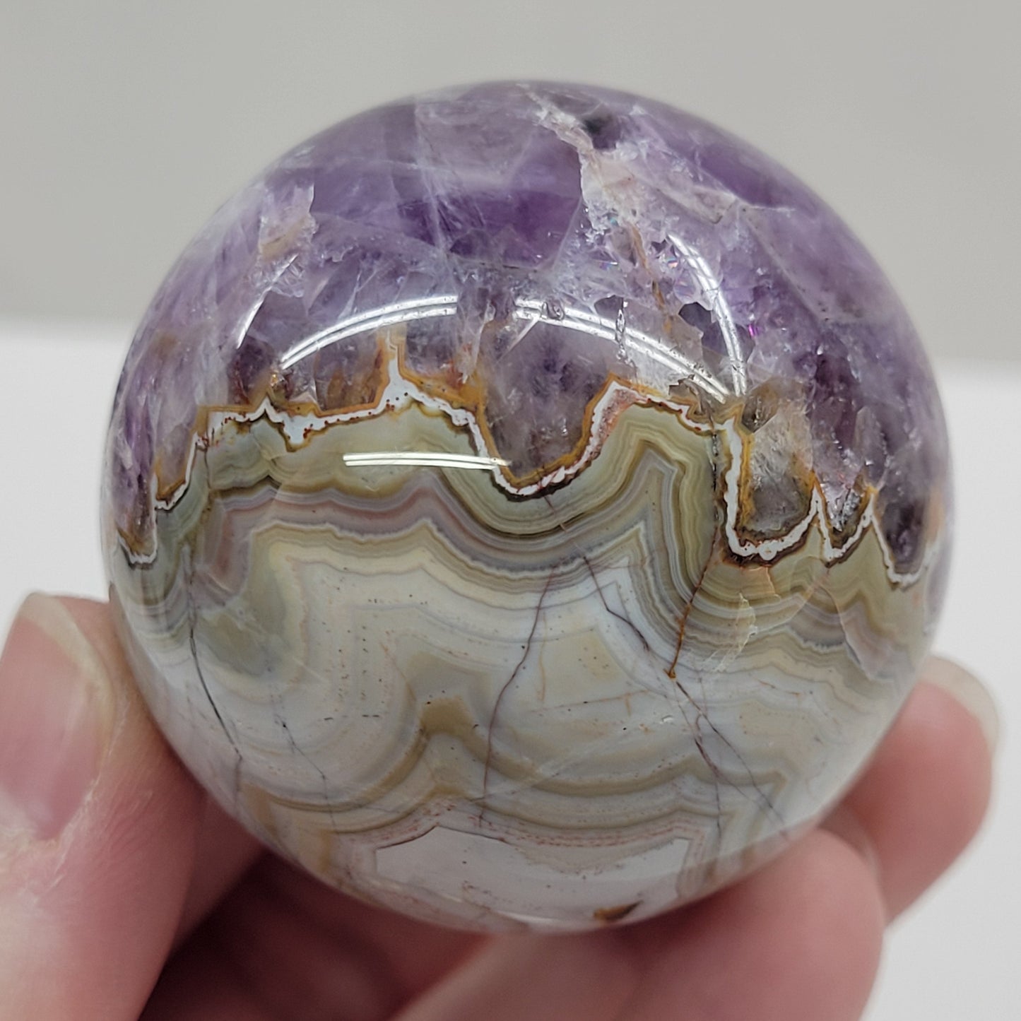 Amethyst w/ Agate sphere