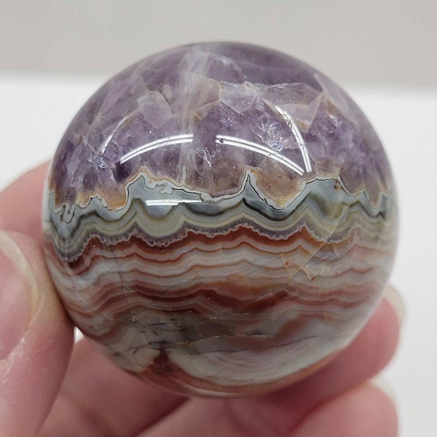 Amethyst w/ Agate sphere
