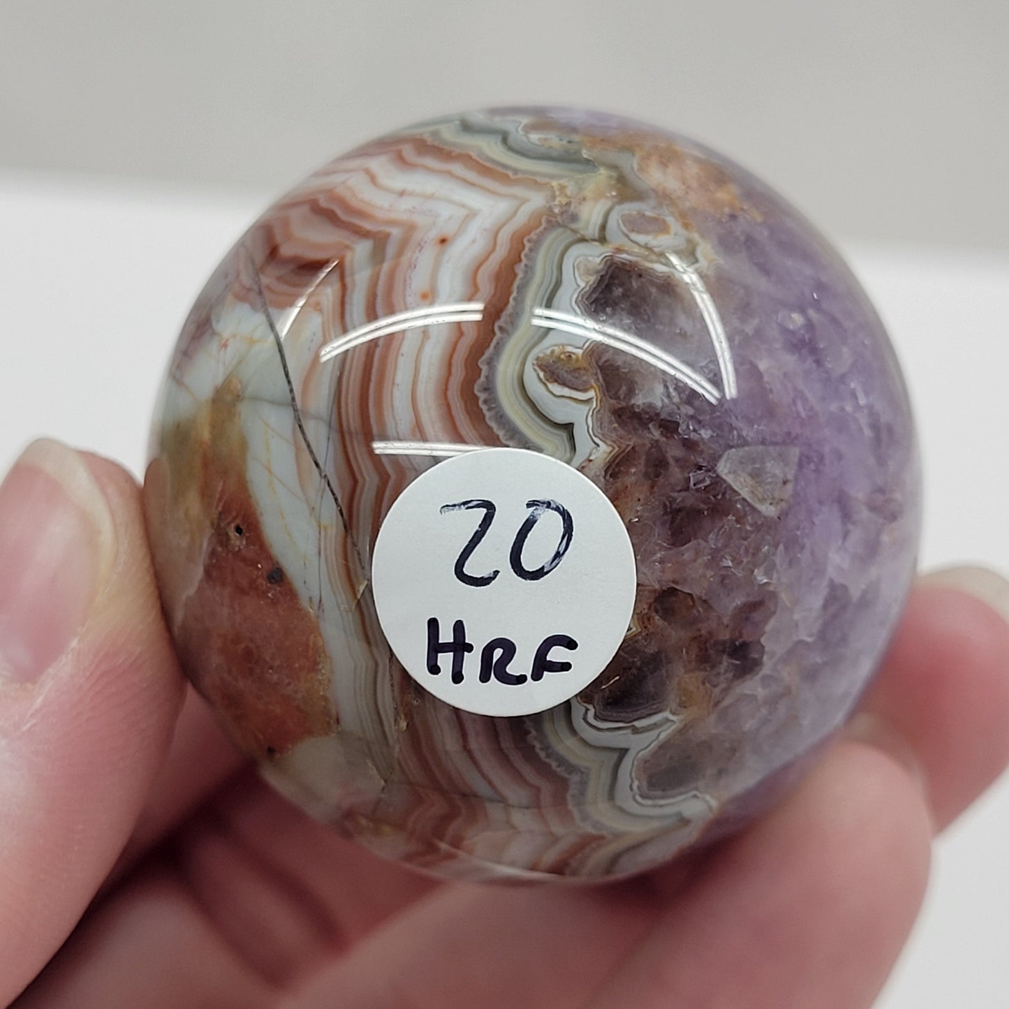Amethyst w/ Agate sphere