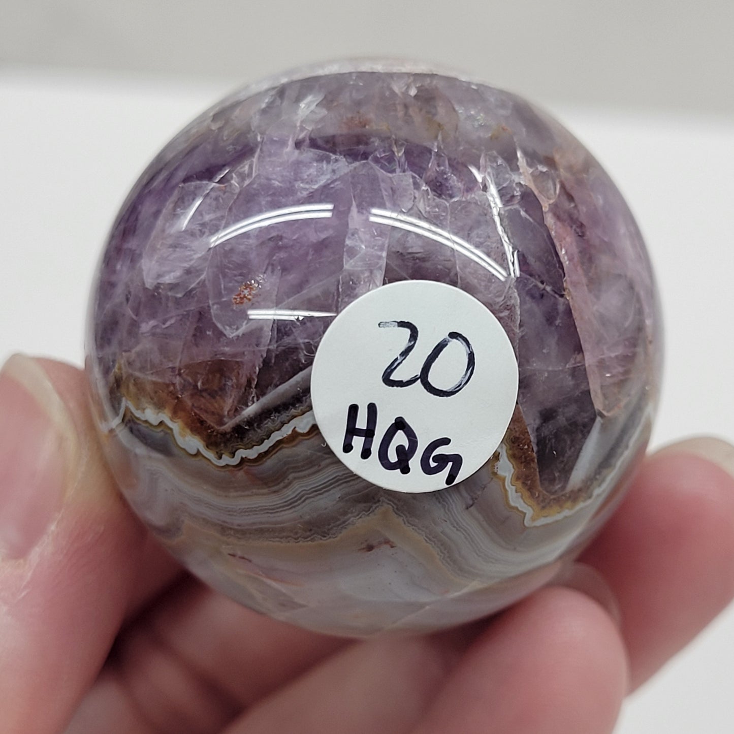 Amethyst w/ Agate sphere