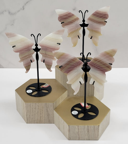 Wings - Pink Banded Calcite