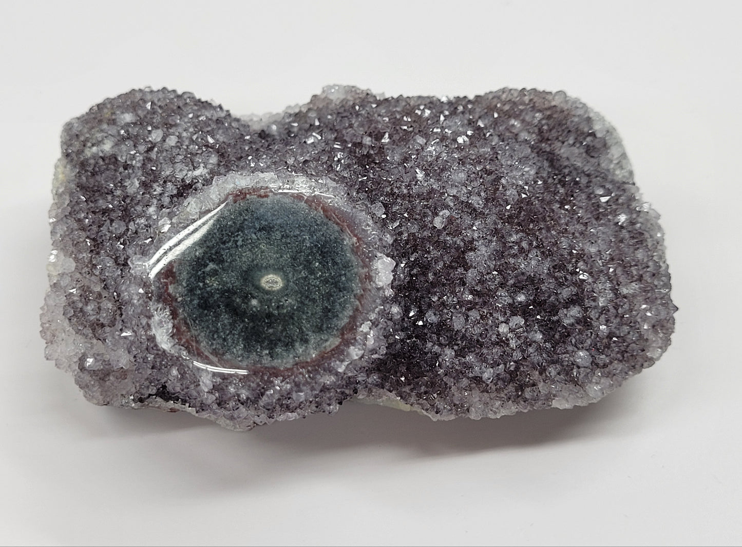 Amethyst with Stalactite eye specimen