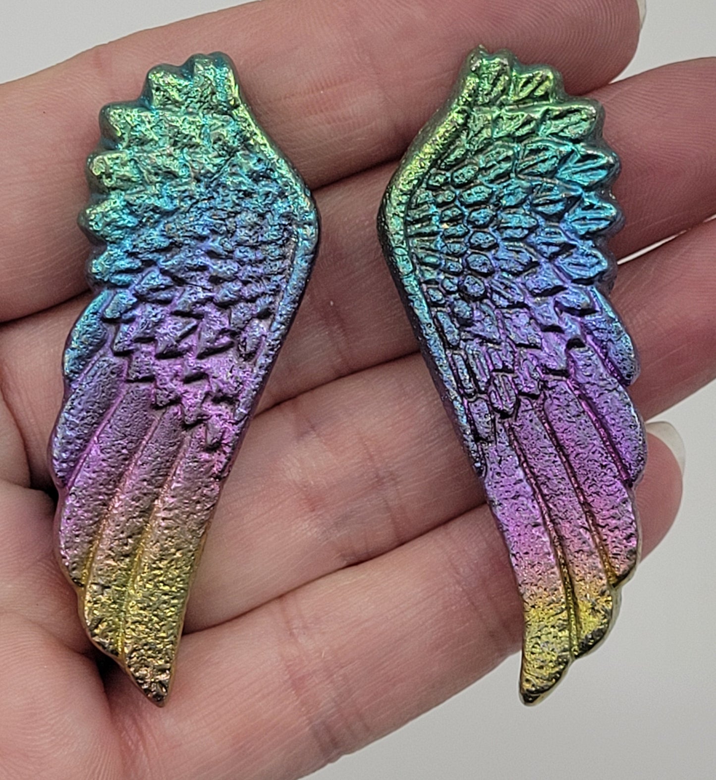 Bismuth carving - Angel wings