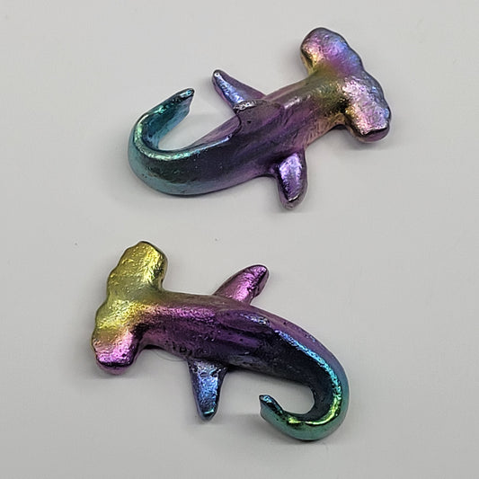 Bismuth carving - Hammerhead shark