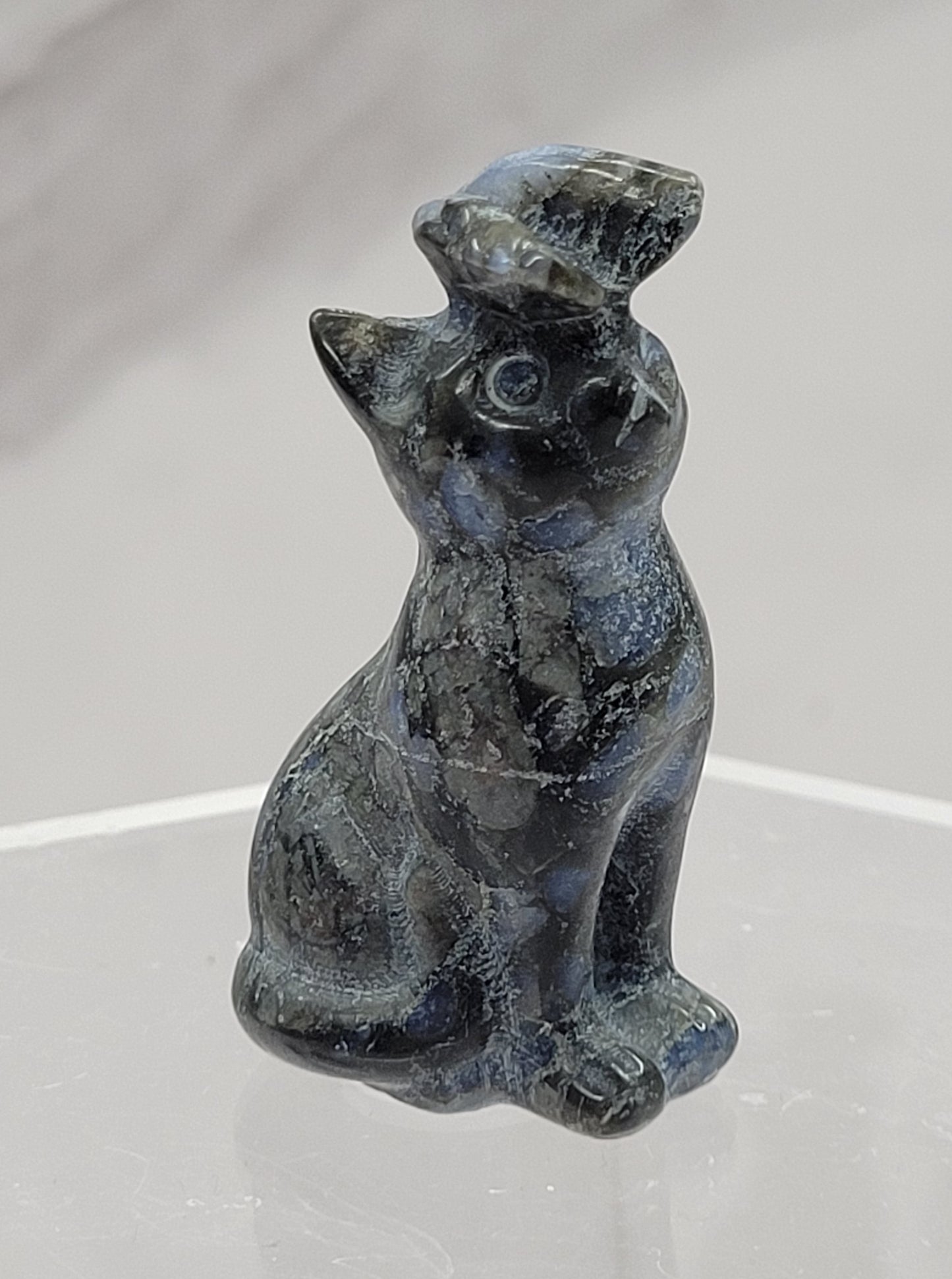 Cat/kitty carving - butterfly on nose (S)