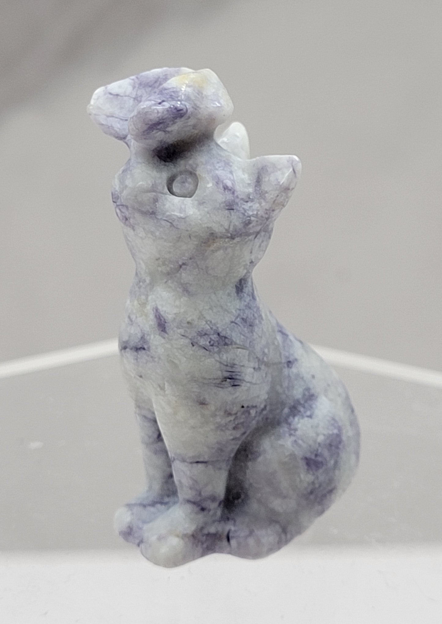 Cat/kitty carving - butterfly on nose (S)