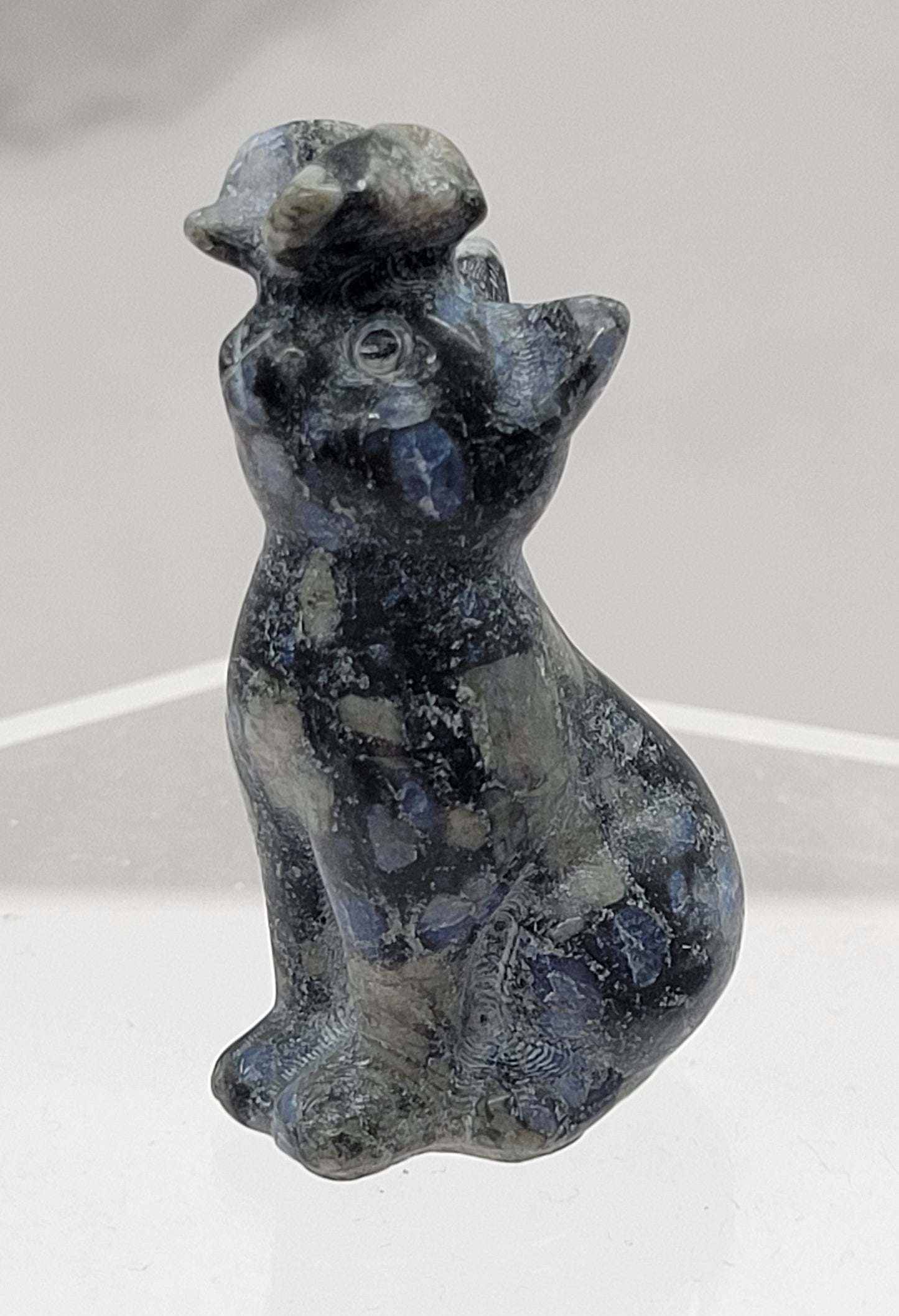 Cat/kitty carving - butterfly on nose (S)