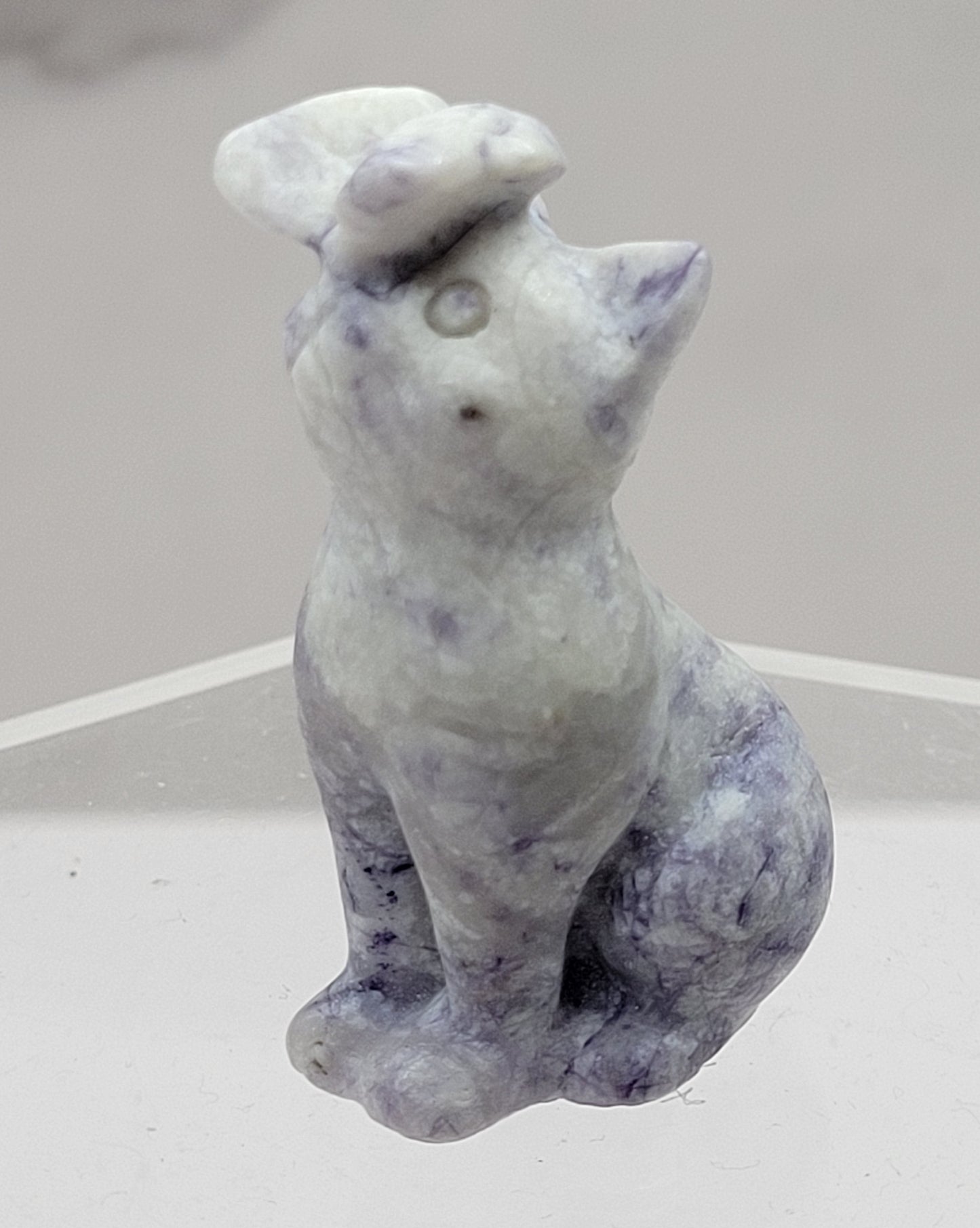 Cat/kitty carving - butterfly on nose (S)