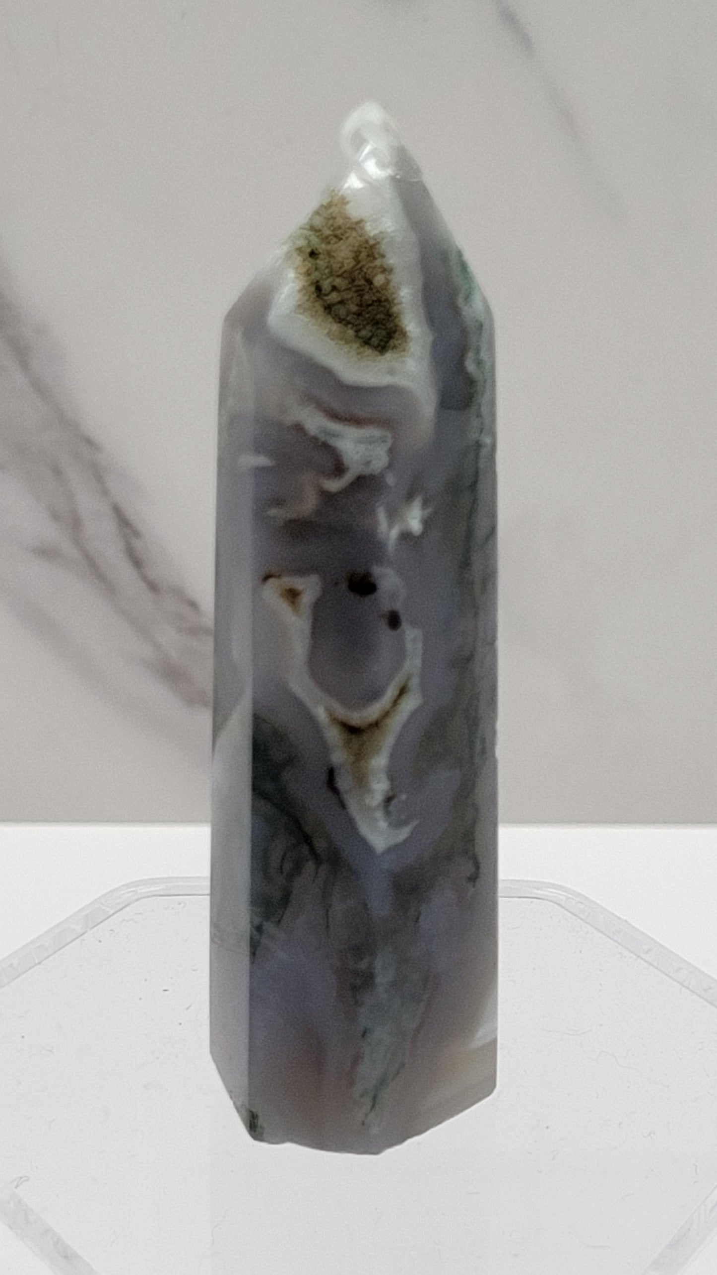 Moss Agate tower (6 sided)