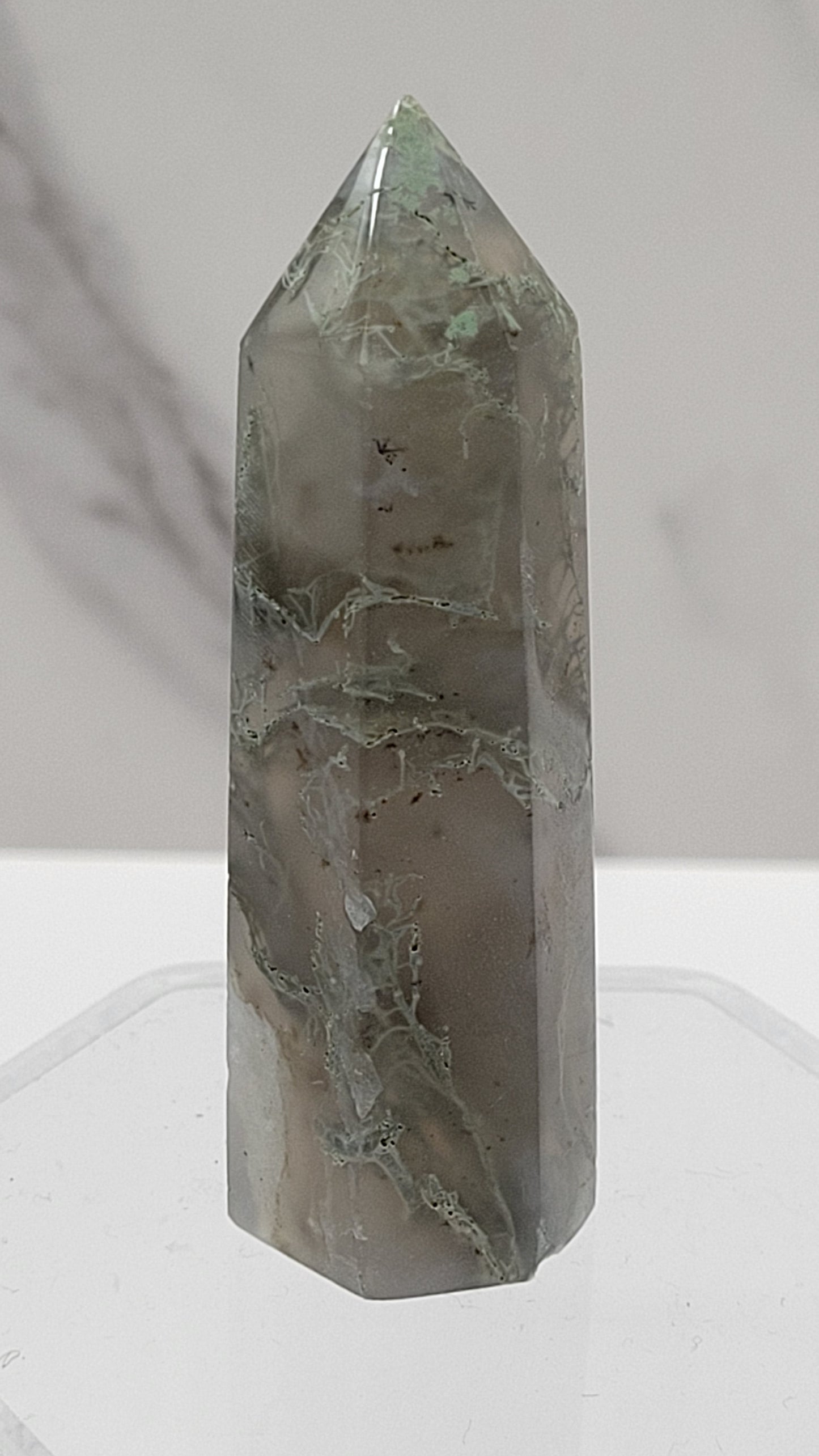 Moss Agate tower (6 sided)