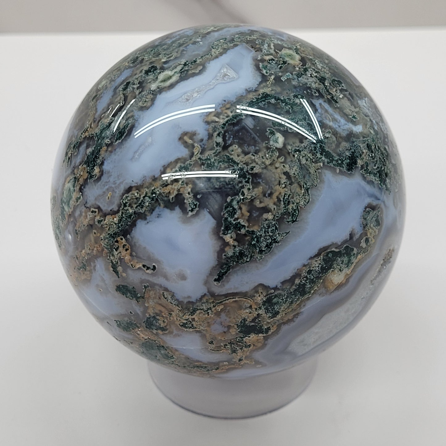 Moss Agate sphere (L & XL)